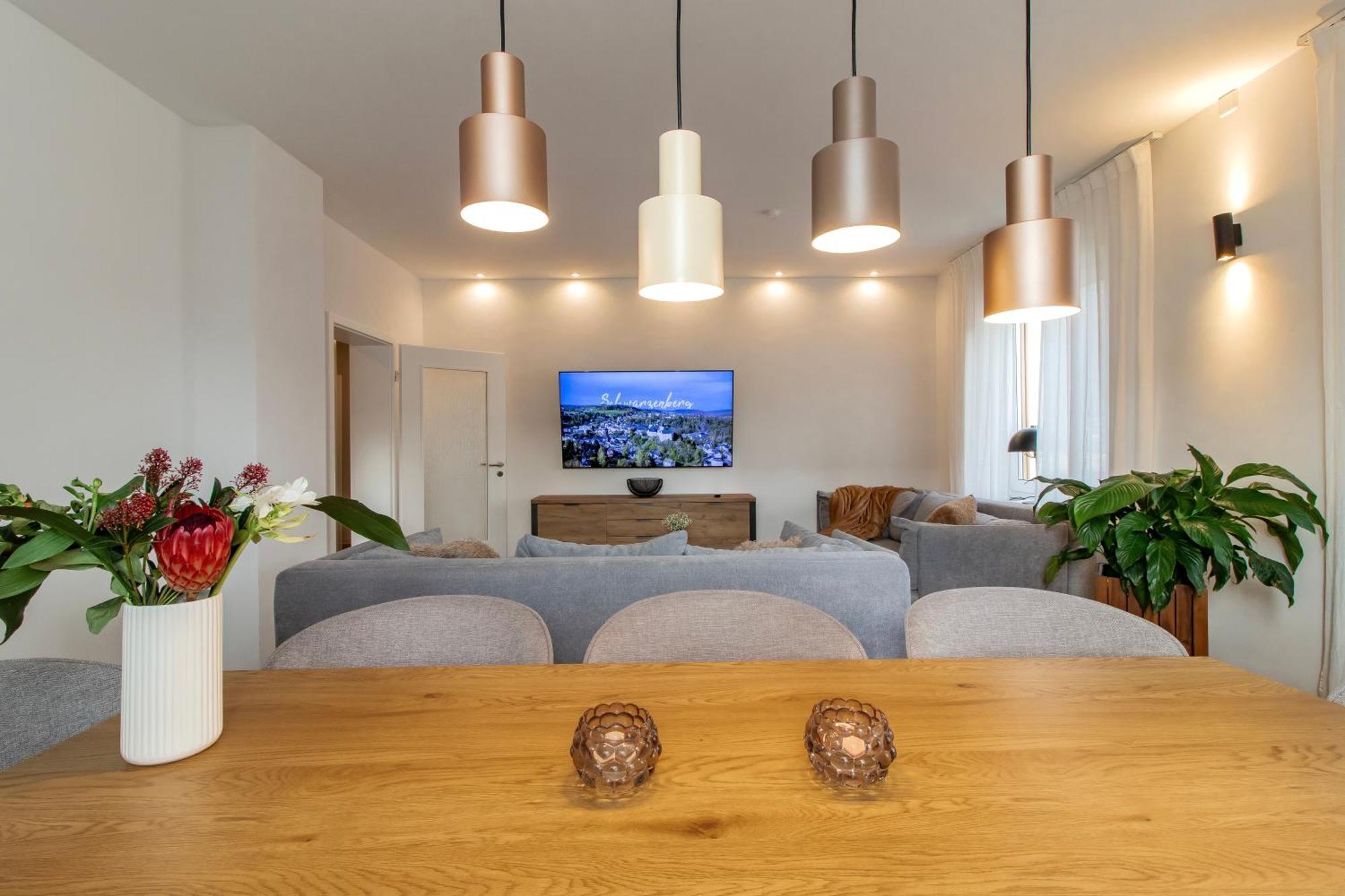 Stilvolles City-Apartment I Netflix I Wlan L Stellplatz I Zentral Schwarzenberg  Esterno foto